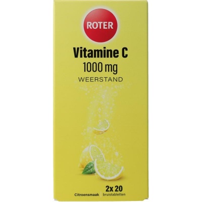Roter Vitamine C 1000 mg citroen duo 2x20 bruistabletten Roter Vitamine C 1000 mg citroen duo 2x20 bruistabletten