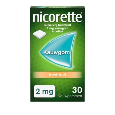 Nicorette Kauwgom 2 mg freshfruit Nicorette Kauwgom 2 mg freshfruit
