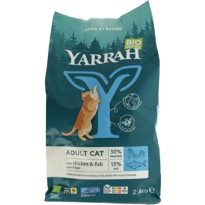 Yarrah Adult kattenvoer met vis bio MSC