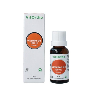 Vitortho Vitamine D3 1000IE druppels Vitortho Vitamine D3 1000IE druppels