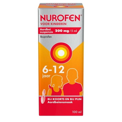 Nurofen 4% Kind aardbei suspensie Nurofen 4% Kind aardbei suspensie