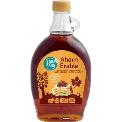 Terrasana Ahornsiroop graad A (glas) Terrasana Ahornsiroop graad A (glas)