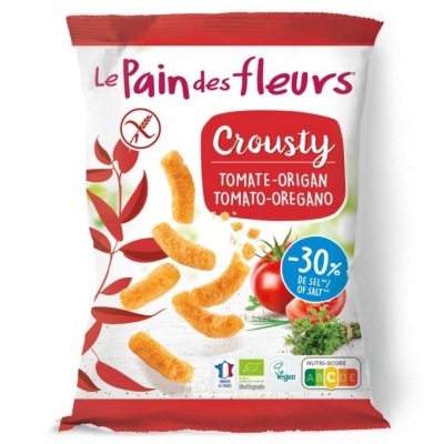 Pain Des Fleurs Chips gepoft tomaat basilicum glutenvrij bio vegan
