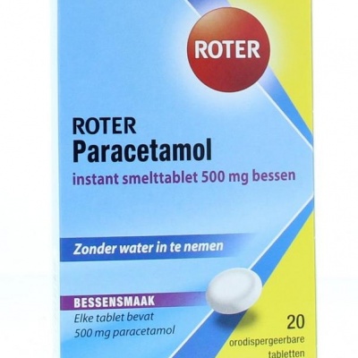 Roter Paracetamol 500 mg bessen