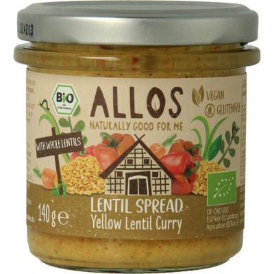 Allos Linzenspread gele curry