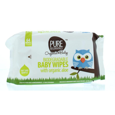 Pure Beginnings Biodegradable baby wipes aloe