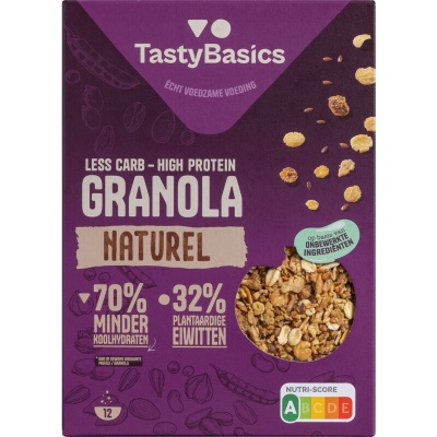 Tastybasics Less carb-high protein granola naturel Tastybasics Less carb-high protein granola naturel