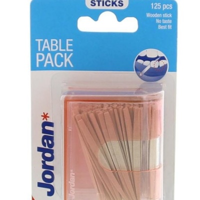 Jordan Tandenstoker tafeldispenser 125 stuks Jordan Tandenstoker tafeldispenser 125 stuks