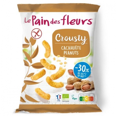 Pain Des Fleurs Chips gepoft pinda -30% zout bio glutenvrij vegan Pain Des Fleurs Chips gepoft pinda -30% zout bio glutenvrij vegan