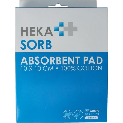 Hekasorb Absorberend verband 10x10cm steriel