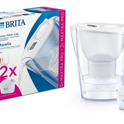 Brita Waterfilterkan Marella cool white+2 maxtra filters