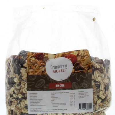 Mijnnatuurwinkel Cranberries muesli