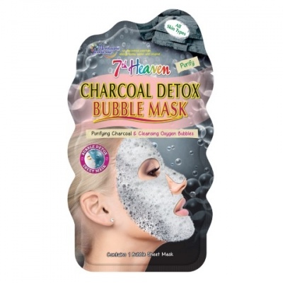 Montagne 7th Heaven face mask charcoal detox bubble sheet