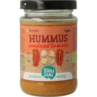 Terrasana Hummus spread zongedroogde tomaat Terrasana Hummus spread zongedroogde tomaat