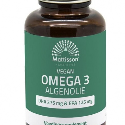 Mattisson Omega 3 algenolie DHA 375 mg / EPA 125 mg vegan