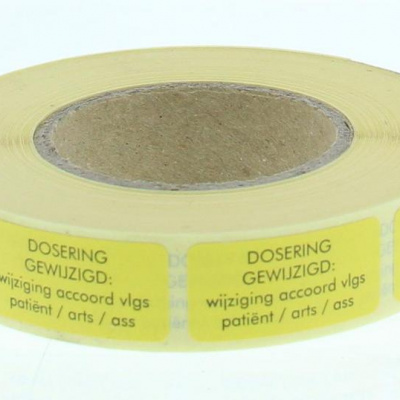 Spruyt Hillen Sticker dosering gewijzigd