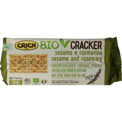 Crich Crackers sesam rozemarijn bio Crich Crackers sesam rozemarijn bio