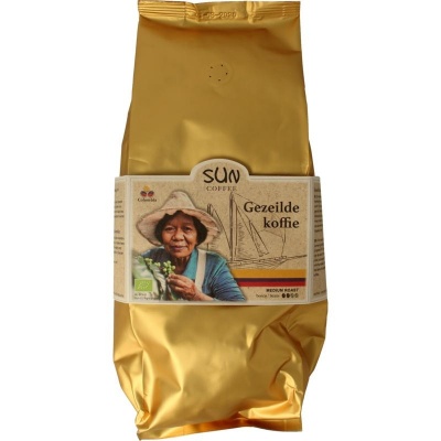 Sun Coffee Gezeilde koffiebonen medium roast bio Sun Coffee Gezeilde koffiebonen medium roast bio