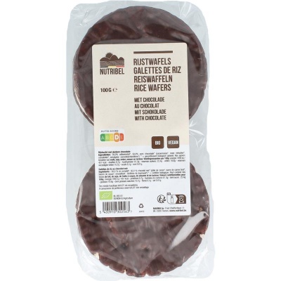 Nutribel Rijstwafels met pure chocolade bio Nutribel Rijstwafels met pure chocolade bio