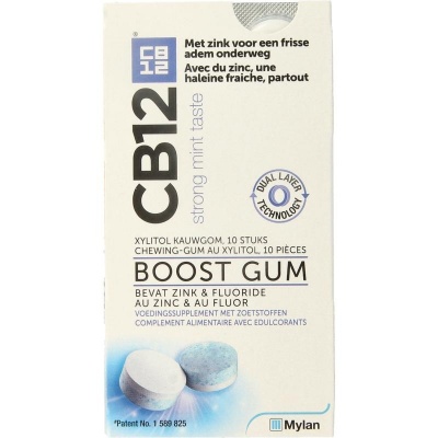 Cb12 Mondverzorging boost kauwgom strong mint Cb12 Mondverzorging boost kauwgom strong mint