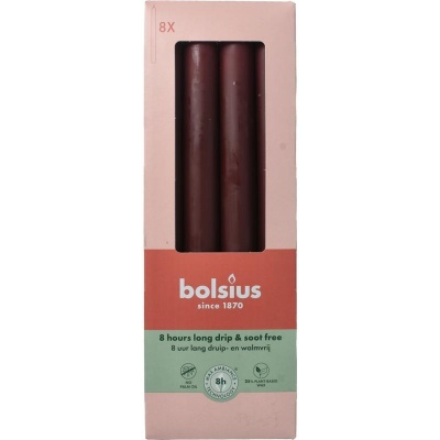 Bolsius Dinerkaarsen 230/20 velvet red Bolsius Dinerkaarsen 230/20 velvet red