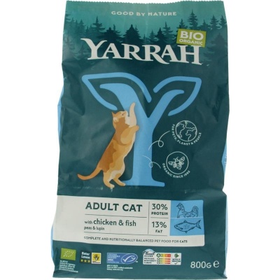 Yarrah Adult kattenvoer met vis bio MSC