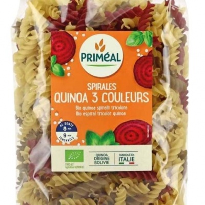 Primeal Organic fusilli 3 kleur tarwe quinoa