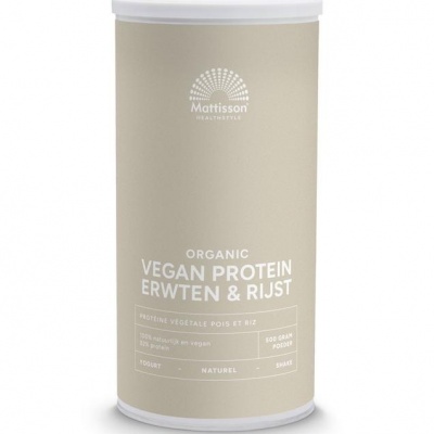 Mattisson Vegan protein erwten & rijst naturel bio
