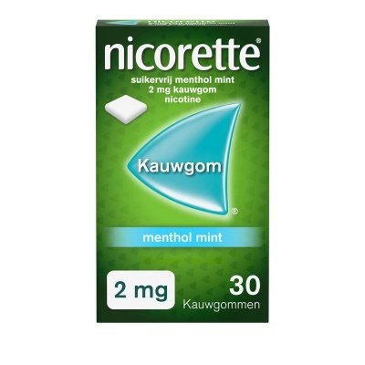 Nicorette Kauwgom 2 mg menthol mint