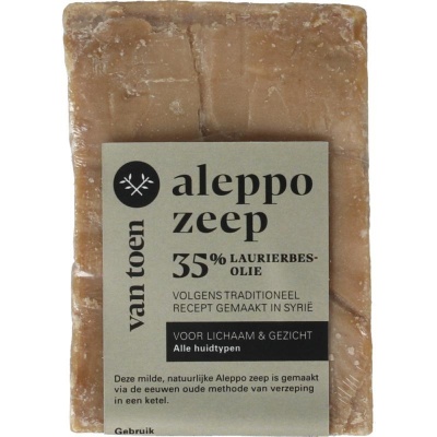 Van Toen Aleppo zeep 35% laurierbesolie Van Toen Aleppo zeep 35% laurierbesolie