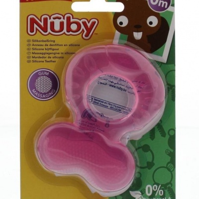 Nuby Siliconen bijtring vis 0 maanden