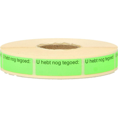 Spruyt Hillen Etiket U hebt nog tegoed