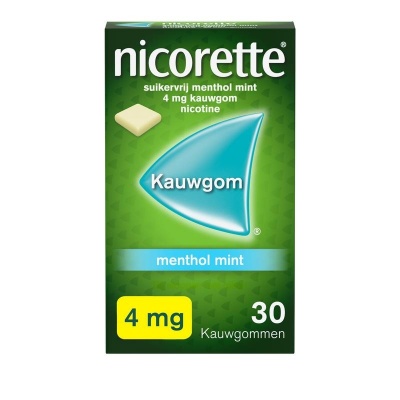 Nicorette Kauwgom 4 mg menthol mint Nicorette Kauwgom 4 mg menthol mint