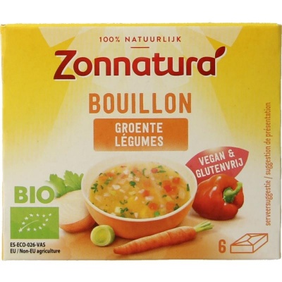 Zonnatura Groentebouillon tablet 11 gram Zonnatura Groentebouillon tablet 11 gram
