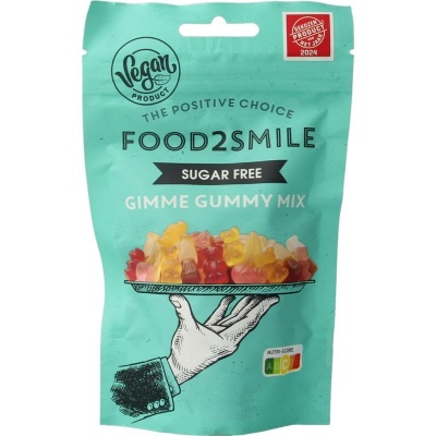 Food2Smile Gimme gummy mix suikervrij lactosevrij Food2Smile Gimme gummy mix suikervrij lactosevrij