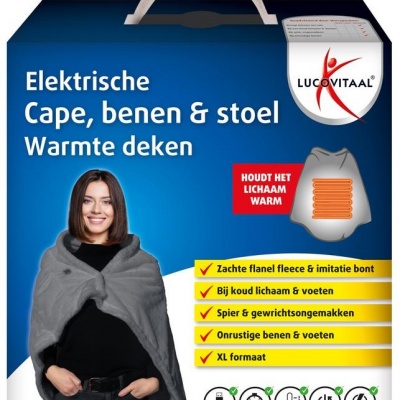Lucovitaal Electrische cape benen & stoel warmte deken