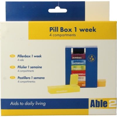 Able 2 Pillenbox 1 week 4 vaks NL