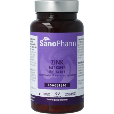 Sanopharm Zink 15 mg & koper 1 mg