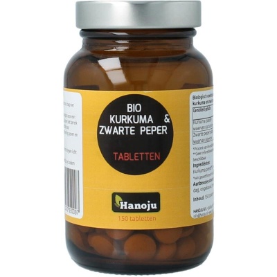 Hanoju Kurkumapoeder + piperine 500mg bio Hanoju Kurkumapoeder + piperine 500mg bio