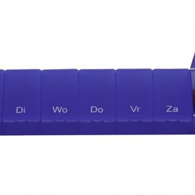 Able 2 Pillendoos 1 week transparant blauw Able 2 Pillendoos 1 week transparant blauw