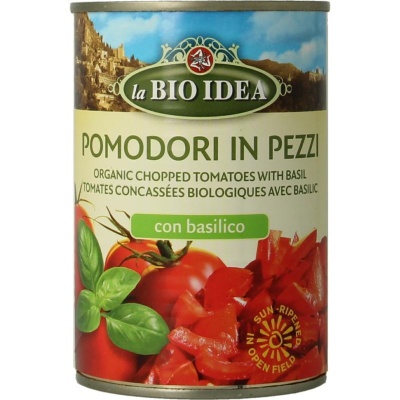 Bioidea Tomatenstukjes basilicum