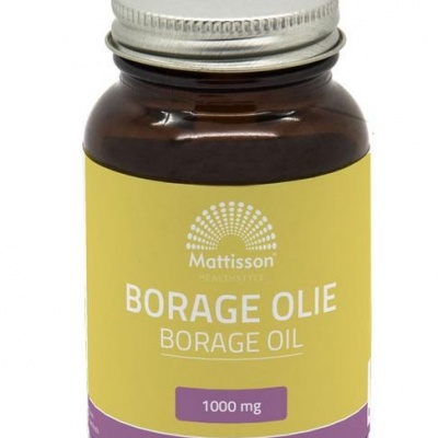 Mattisson Borage olie met vitamine E & GLA 1000mg