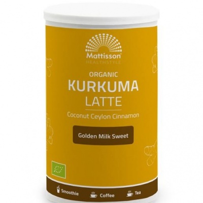Mattisson Latte kurkuma goldenmilk gezoet kaneel - kokos bio