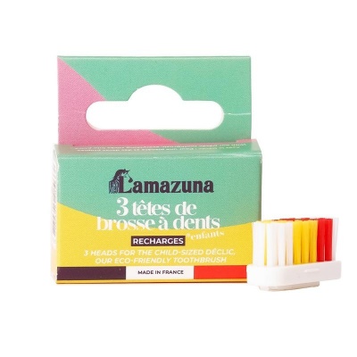 Lamazuna Set of 3 toothbrush heads soft kid Lamazuna Set of 3 toothbrush heads soft kid