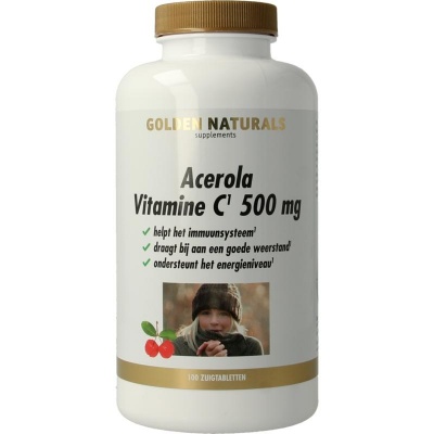 Golden Naturals Acerola Vitamine C 500 mg Golden Naturals Acerola Vitamine C 500 mg
