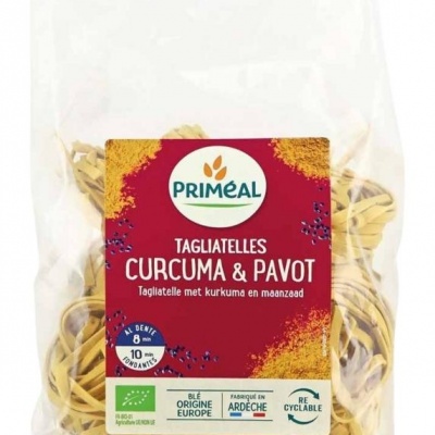 Primeal Tagliatelle kurkuma papaver Primeal Tagliatelle kurkuma papaver