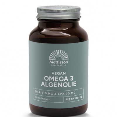 Mattisson Vegan omega-3 algenolie DHA 210 mg EPA 70 mg