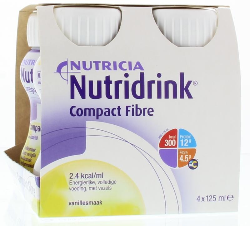 Nutridrink Compact fibre vanilla 125 ml - 4 stuks