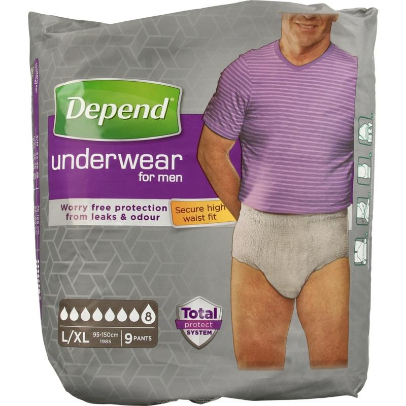 Depend Pants Voor Man Super L/XL - 9 stuks