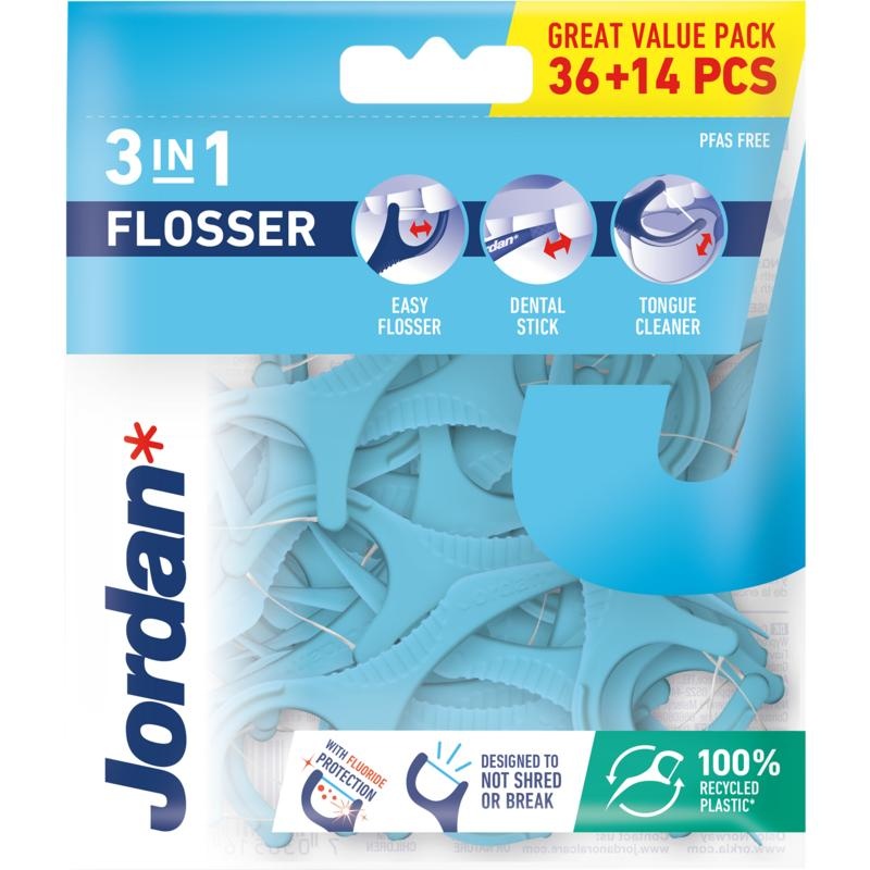 Jordan Flosser 3 in 1 - 50 stuks